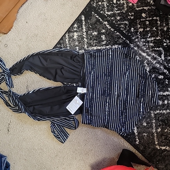 COCOSHIP Women's Retro One Piece Swimsuit Backless High Waisted Pin Up Bathing - Picture 7 of 8